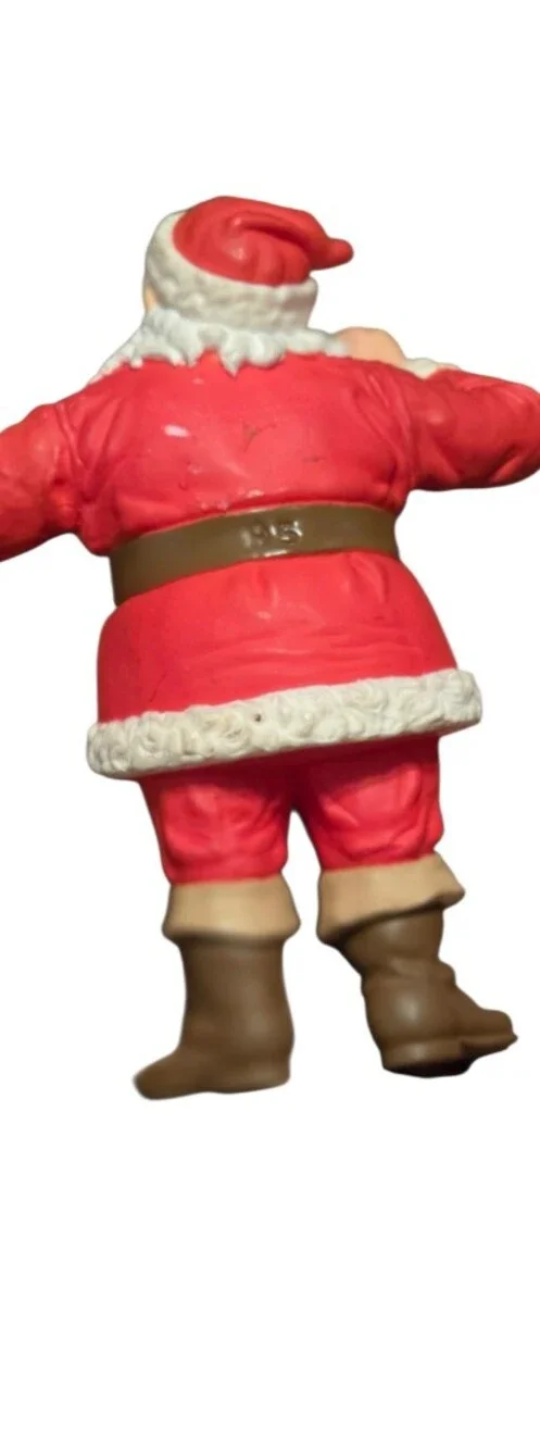 Vintage Santa Claus Christmas Tree Ornament Waving with Toy Sack Holiday Decor